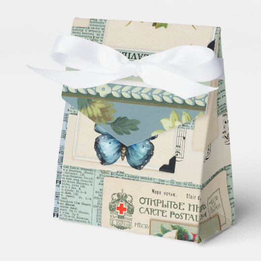  Ephemera met bloemenontwerp Bedankdoosjes (Voorkant Zijde)