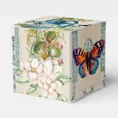 Ephemera met bloemenontwerp Bedankdoosjes (Voorkant Zijde)