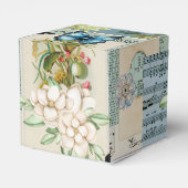 Ephemera met bloemenontwerp Bedankdoosjes (Achterkant)