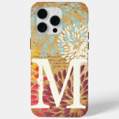 Ephemera Modern Bloed Monogram Case-Mate iPhone Case (Achterkant)
