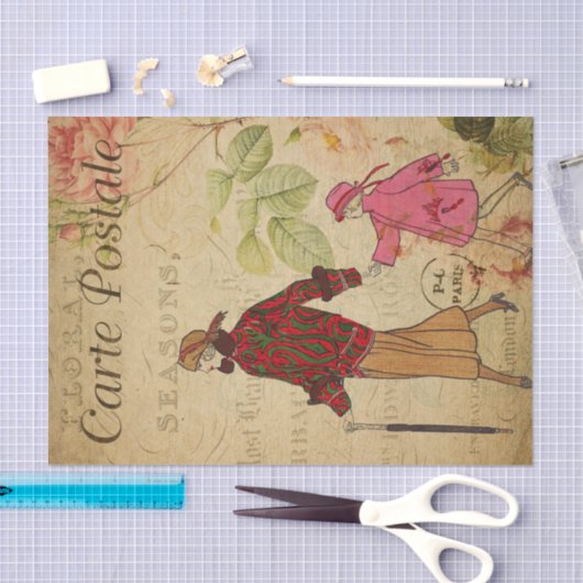 Ephemera moeder en dochter ontleding tissuepapier (Craft)