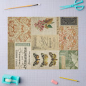  Ephemera Moths and Floral Decoupage Tissuepapier (Craft)