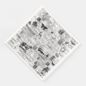 Ephemera Napkins of voor ontkoppeling van kunst Servet (Hoek)