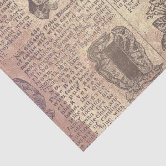 Ephemera noodlijdend document reeksontwerp 15 tissuepapier (Detail)