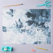 ephemera-ontkoppeling met blauwe en witte Floral Tissuepapier (Craft)