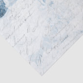 ephemera-ontkoppeling met blauwe en witte Floral Tissuepapier (Detail)