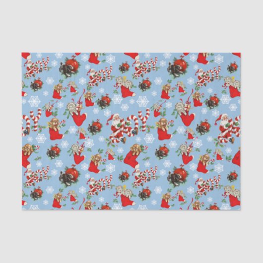 ephemera-ontkoppeling Santa Claus Holiday Tissuepapier (Voorkant)