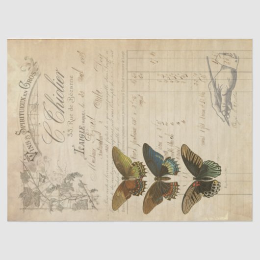 Ephemera-ontkoppelingstok Tissuepapier (Voorkant)