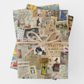 Ephemera  ontkoppelpapier of Collage papier Inpakpapier Vel (In situ)