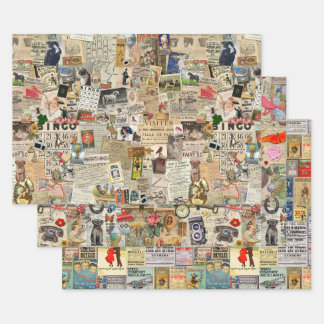 Ephemera ontkoppelpapier of Collage papier Inpakpapier Vel