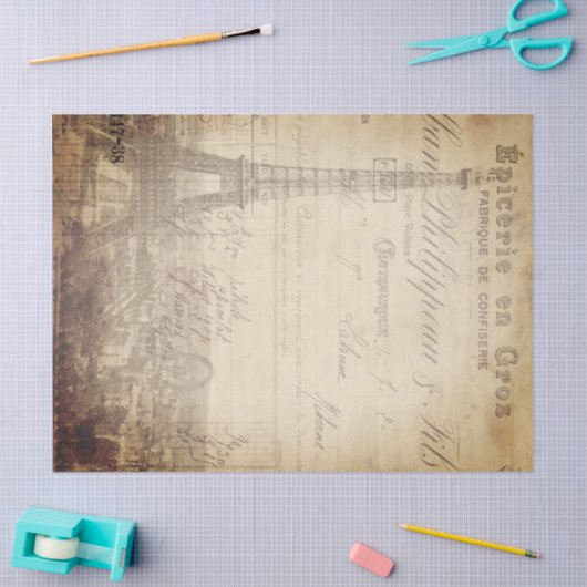 Ephemera-ontkoppelpapier voor Eiffeltoren Tissuepapier (Craft)