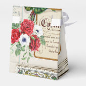 Ephemera ontwerp met Flowers en Butterfly Bedankdoosjes (Achterkant)