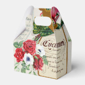  Ephemera ontwerp met Flowers en Butterfly Bedankdoosjes (Achterkant)