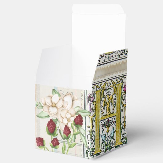 Ephemera ontwerp met initiaal H Bedankdoosjes (Geopend)