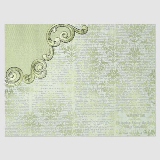 Ephemera Ornate Paper Serie Ontwerp 8 Tissuepapier (Voorkant)