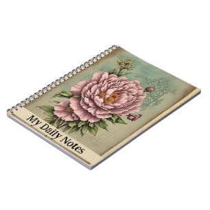 Ephemera Pink Peony Painting Notitieboek