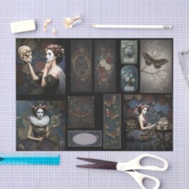 Ephemera Poetic Gothic Motifs Tissuepapier