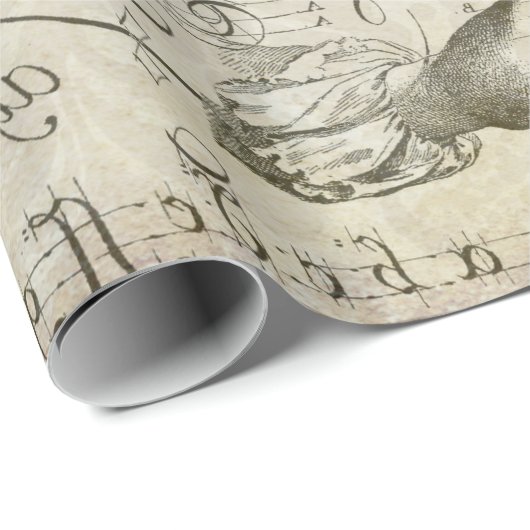 Ephemera Red Bird Decoupage 60lb papier (Rol Hoek)