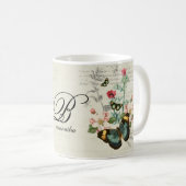 Ephemera Romantic  Butterflies Monogram Koffiemok (Voorkant rechts)