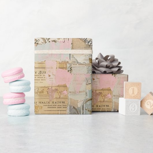  Ephemera: Roos Dromen Cadeaupapier (Baby Shower)