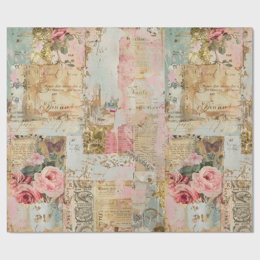  Ephemera: Roos Dromen Cadeaupapier (Vlak)