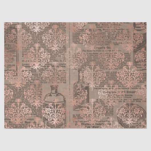 Ephemera Roos Gold Paper Series Design 6 Tissuepapier (Voorkant)