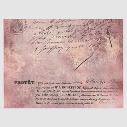 Ephemera roze papier serie ontwerp 9 (Voorkant)