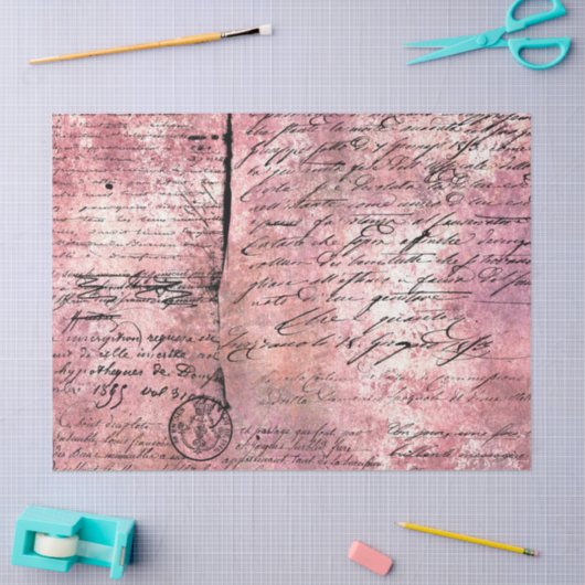 Ephemera Roze Papierserie Design 16 Tissuepapier (Craft)