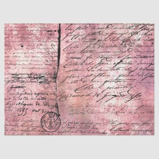 Ephemera Roze Papierserie Design 16 Tissuepapier (Voorkant)
