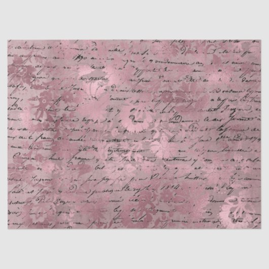 Ephemera Roze Papierserie Design 18 Tissuepapier (Voorkant)