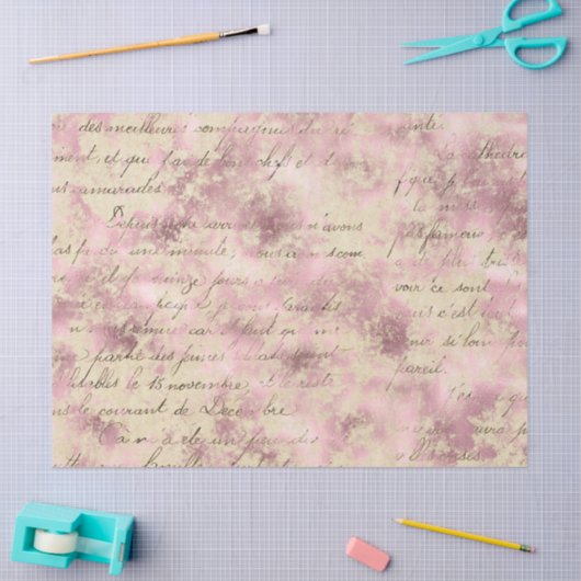Ephemera Roze Papierserie Design 5 Tissuepapier (Craft)