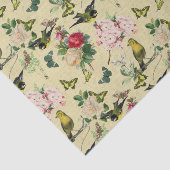  Ephemera-Rozen Butterflies en vogelpatroon Tissuepapier (Detail)
