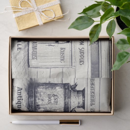  Ephemera Rustic Land Jugs Tissuepapier (Geschenk)