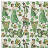 Ephemera Saint Patricks Day Collage Art Stof (Close Up)