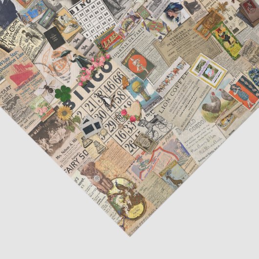 Ephemera Scatter Decoupage of collage paper Tissuepapier (Detail)