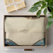  Ephemera Script Blue Butterfly Decoupage Tissuepapier (Geschenk)