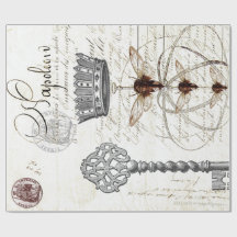 Ephemera Script Wrapping Paper