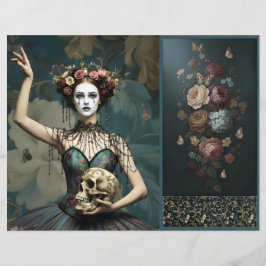 Ephemera Sheet Vitnage Gothic Style