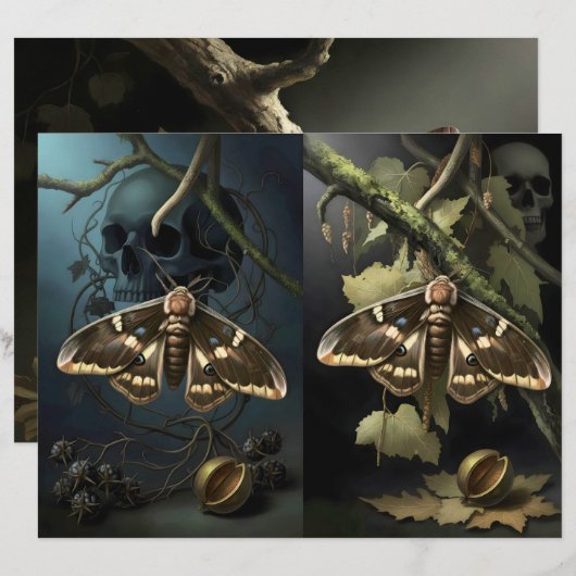 Ephemera Sheet - Woodland Moth (Voorkant / Achterkant)