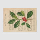 Ephemera Silent Night Kerstmis Carol Decoupage Tissuepapier (Voorkant)