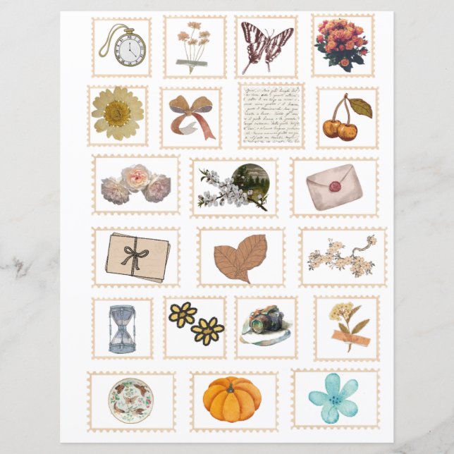  Ephemera Stamp Stickers (Voorkant)