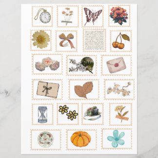  Ephemera Stamp Stickers