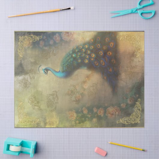 Ephemera Stijl Royal Peacock Tissuepapier (Craft)