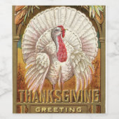 Ephemera Thanksgiving Wijnlabel Wijn Etiket (Enkel label)