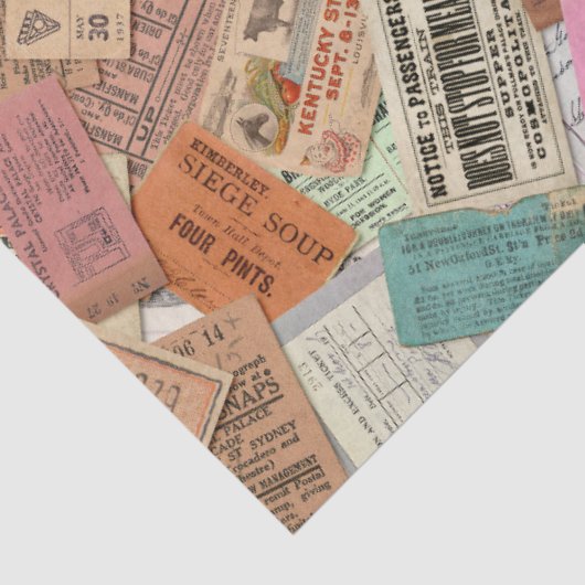  Ephemera Ticket Decoupage tissuepapier (Detail)