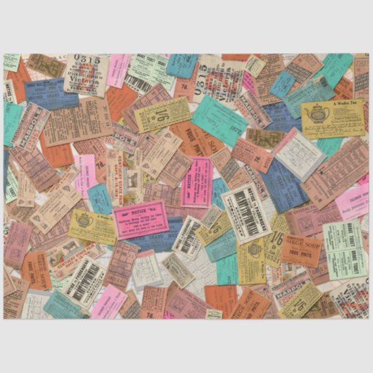  Ephemera Ticket Decoupage tissuepapier (Voorkant)