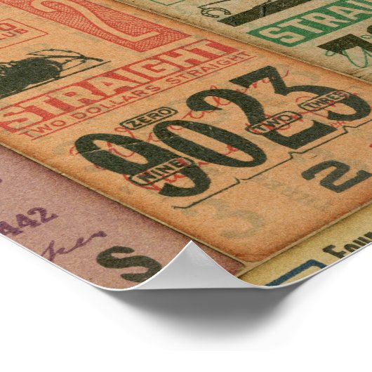  Ephemera Tickets Decoupage Poster Papier (Hoek)