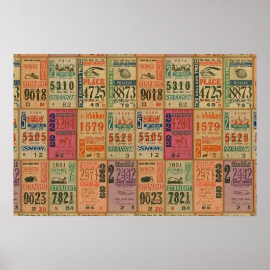 Ephemera Tickets Decoupage Poster Papier (Voorkant)