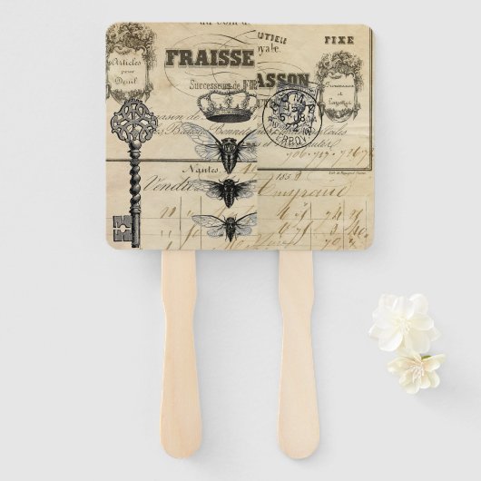 Ephemera Trouwfan Handwaaier (Voorkant en achterkant)