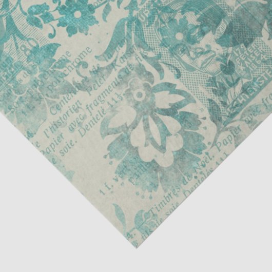 Ephemera Turquoise Paper Series Design 10 Tissuepapier (Detail)